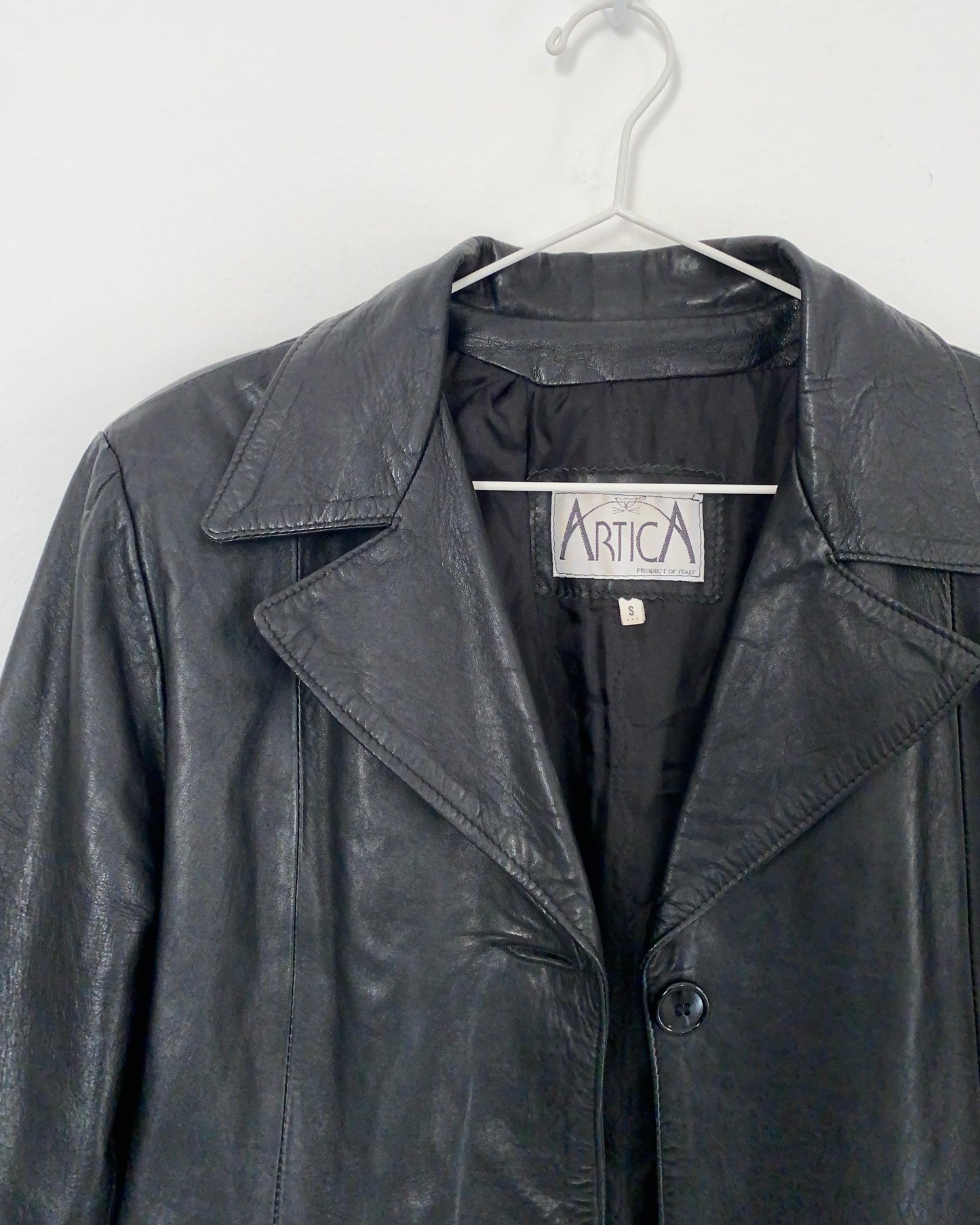 Leather blazer jacket