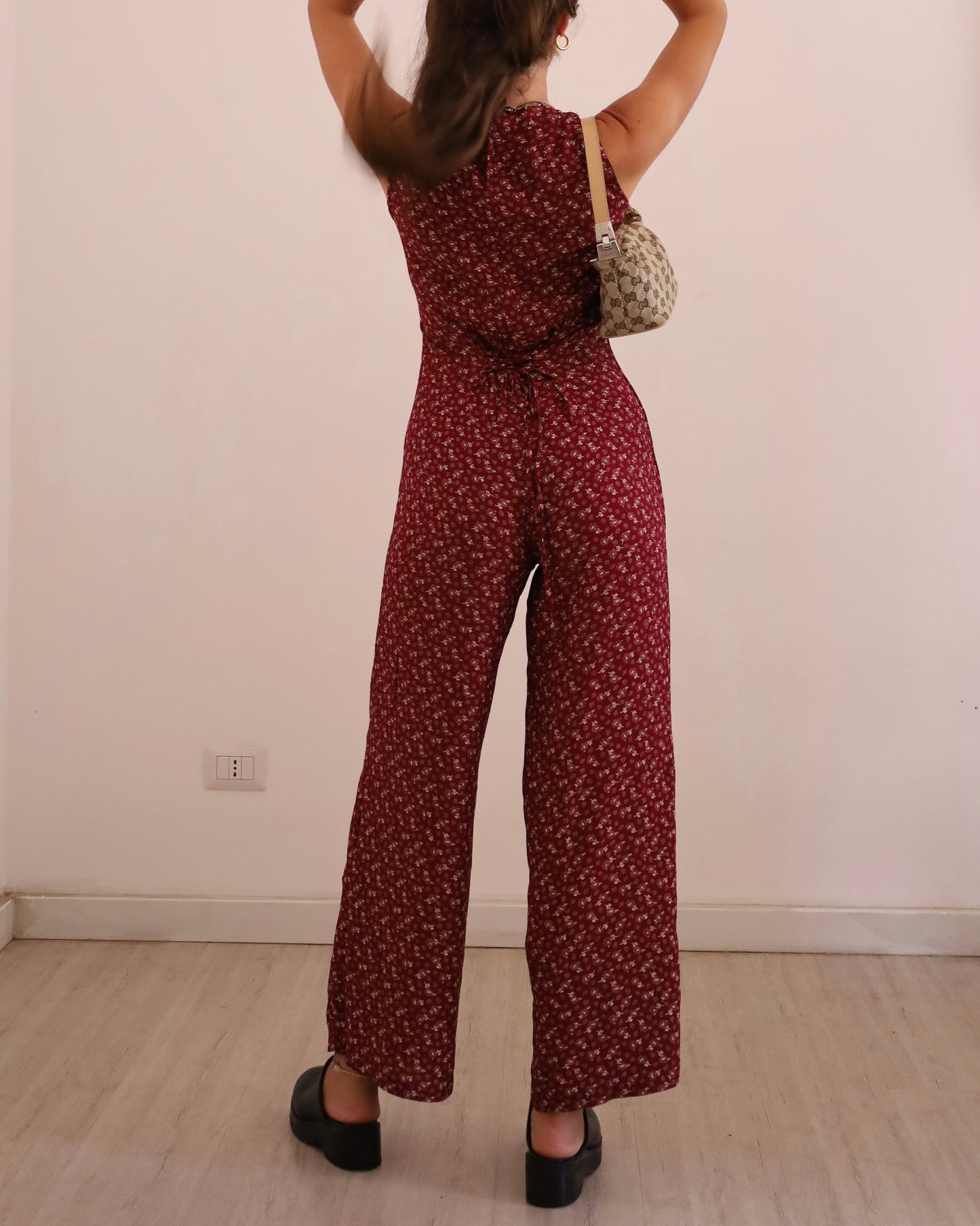 90s vintage buttoned jumpsuit