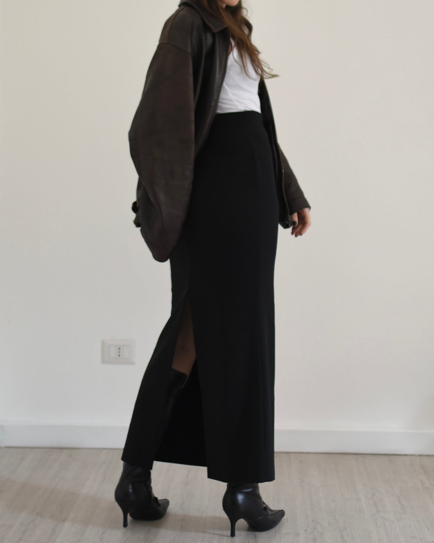 Romeo Gigli long double slit skirt