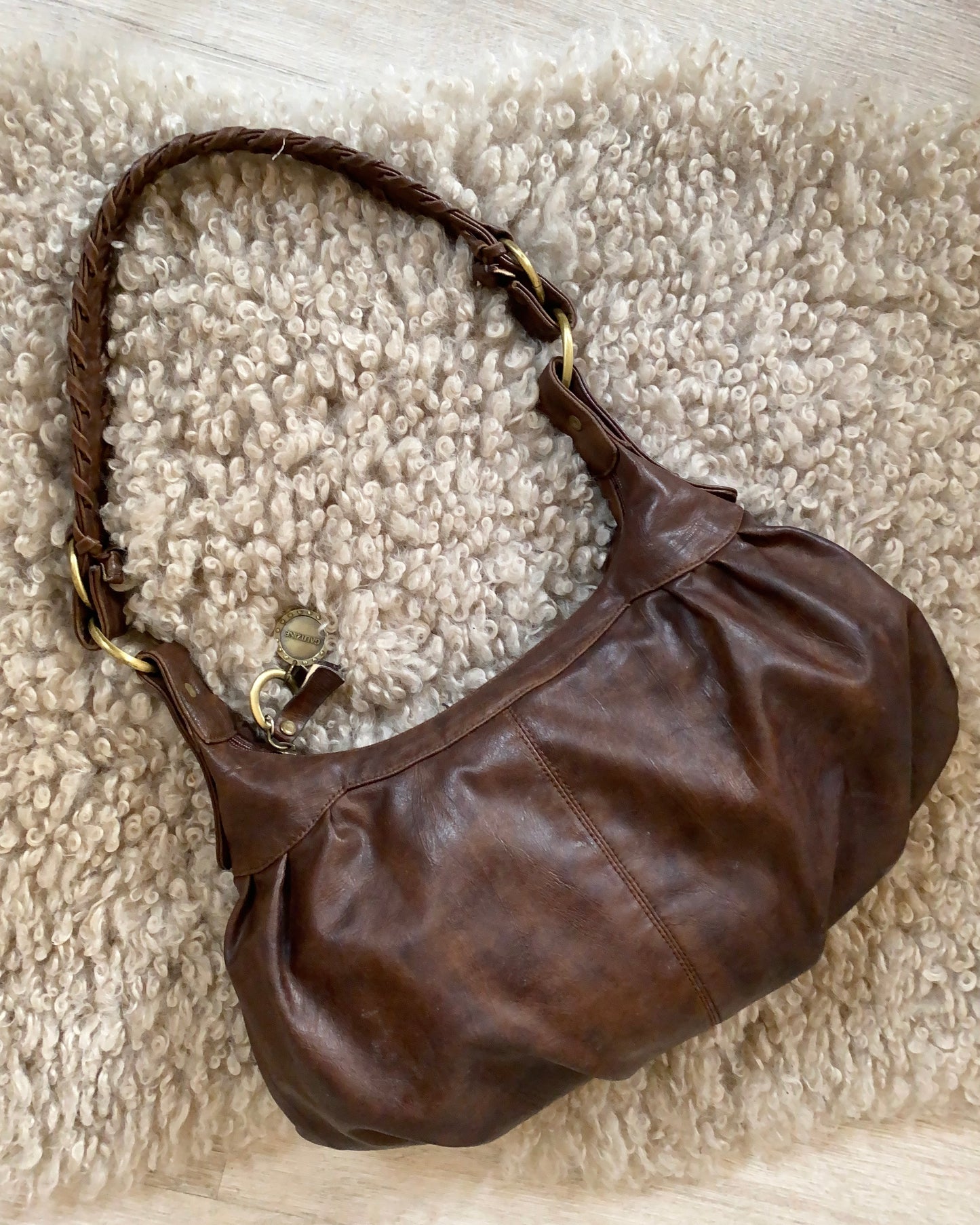 Y2k brown shoulder bag