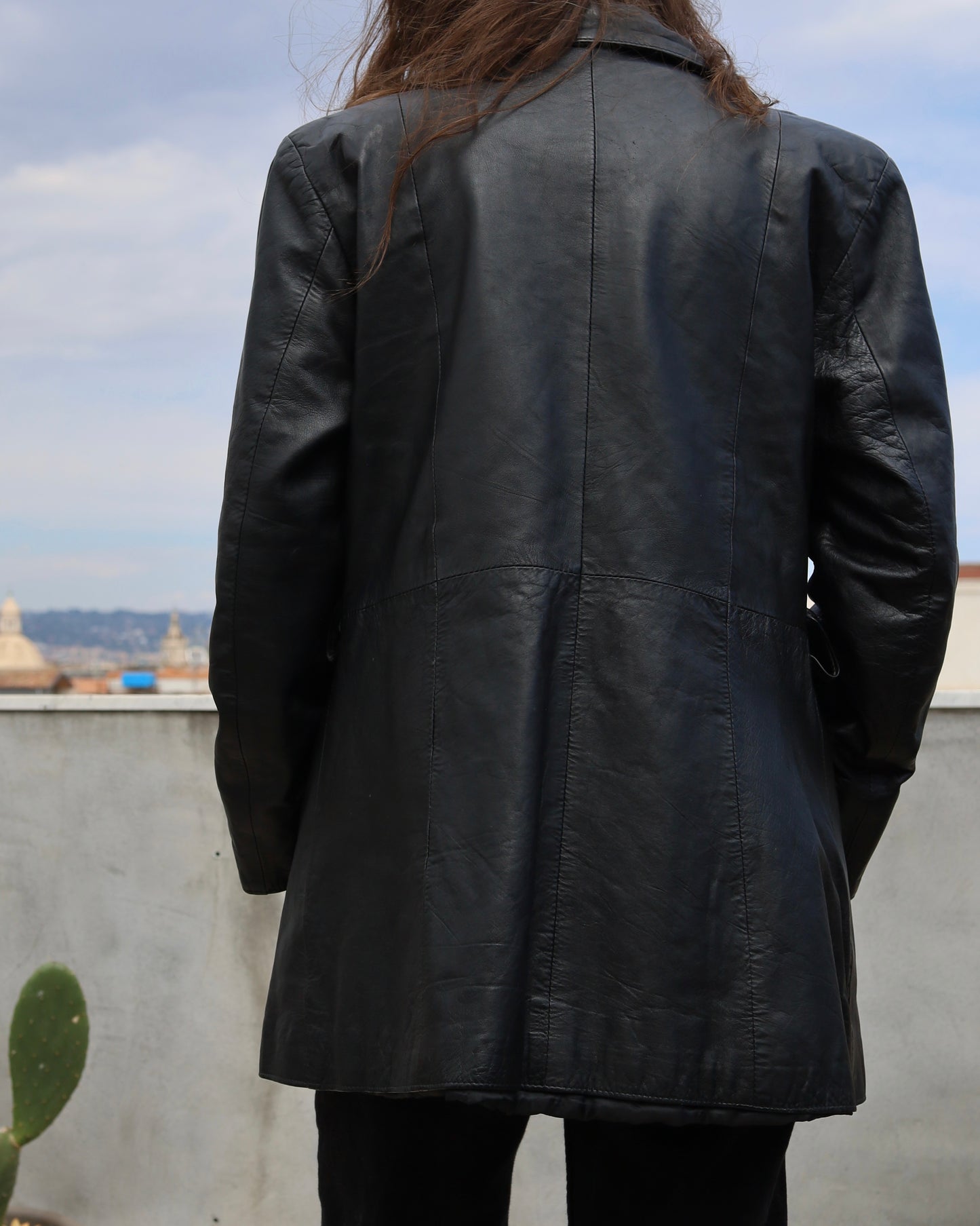 Leather blazer jacket