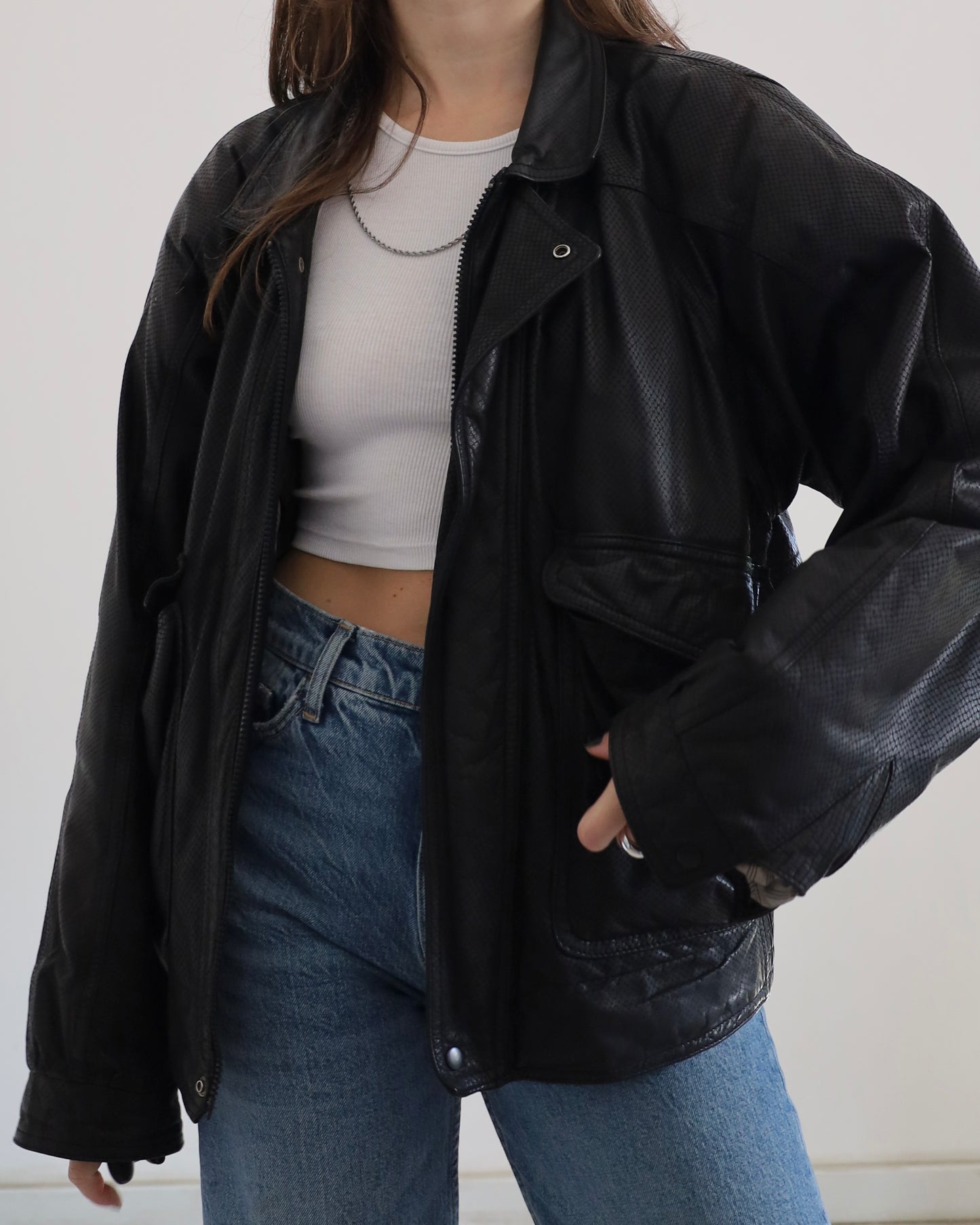 The leather bomber jacket