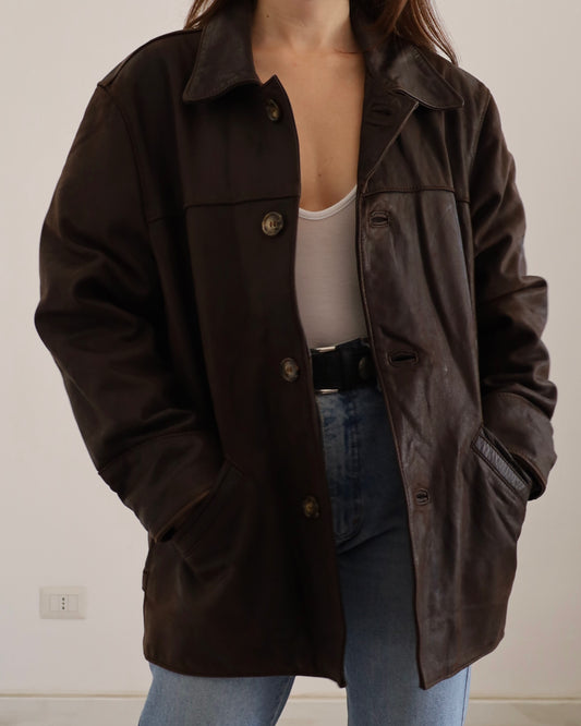 Vintage brown leather jacket