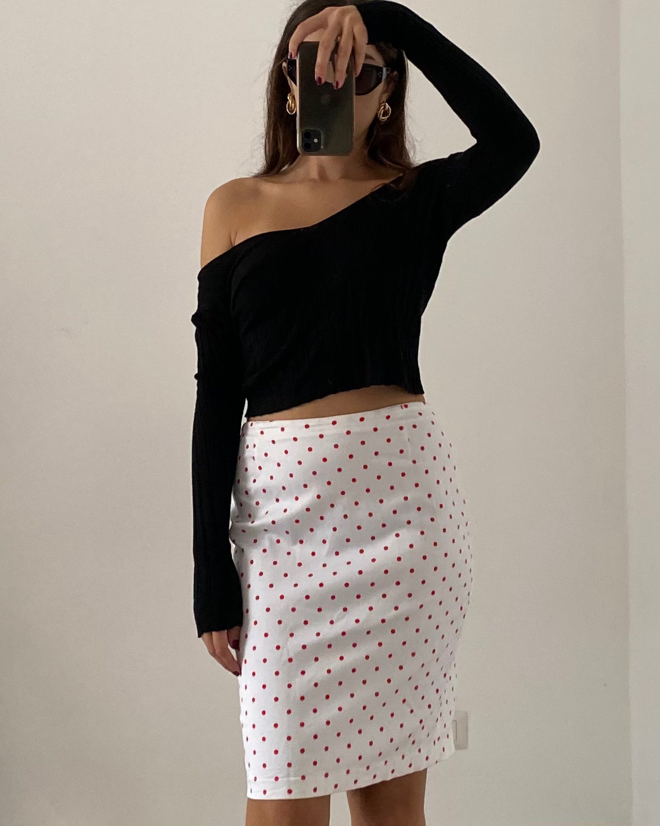 Polka dot Versace skirt