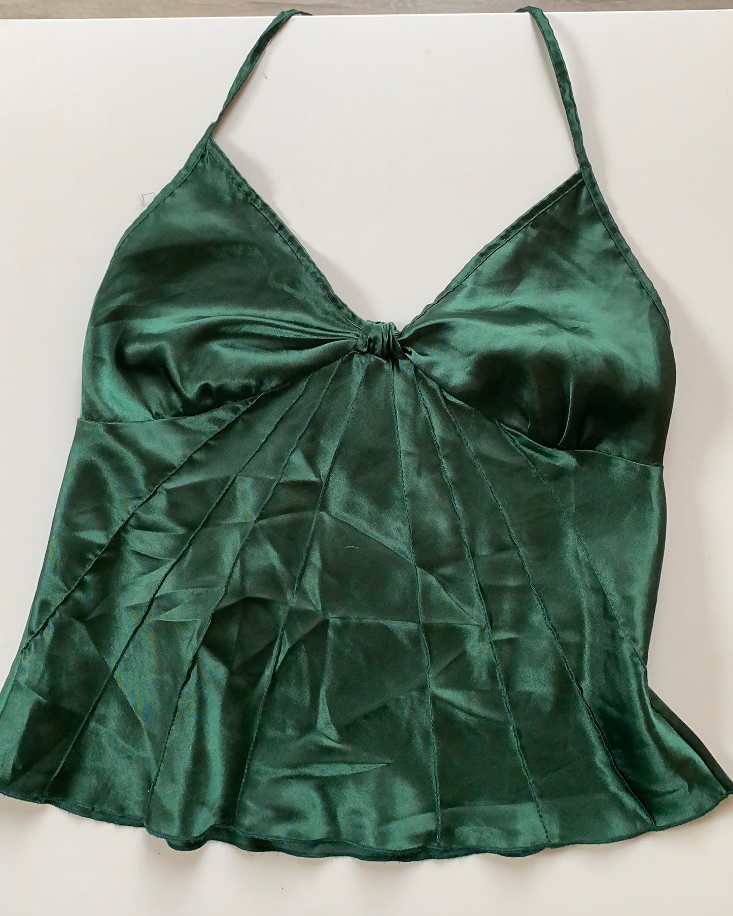 Emerald satin top