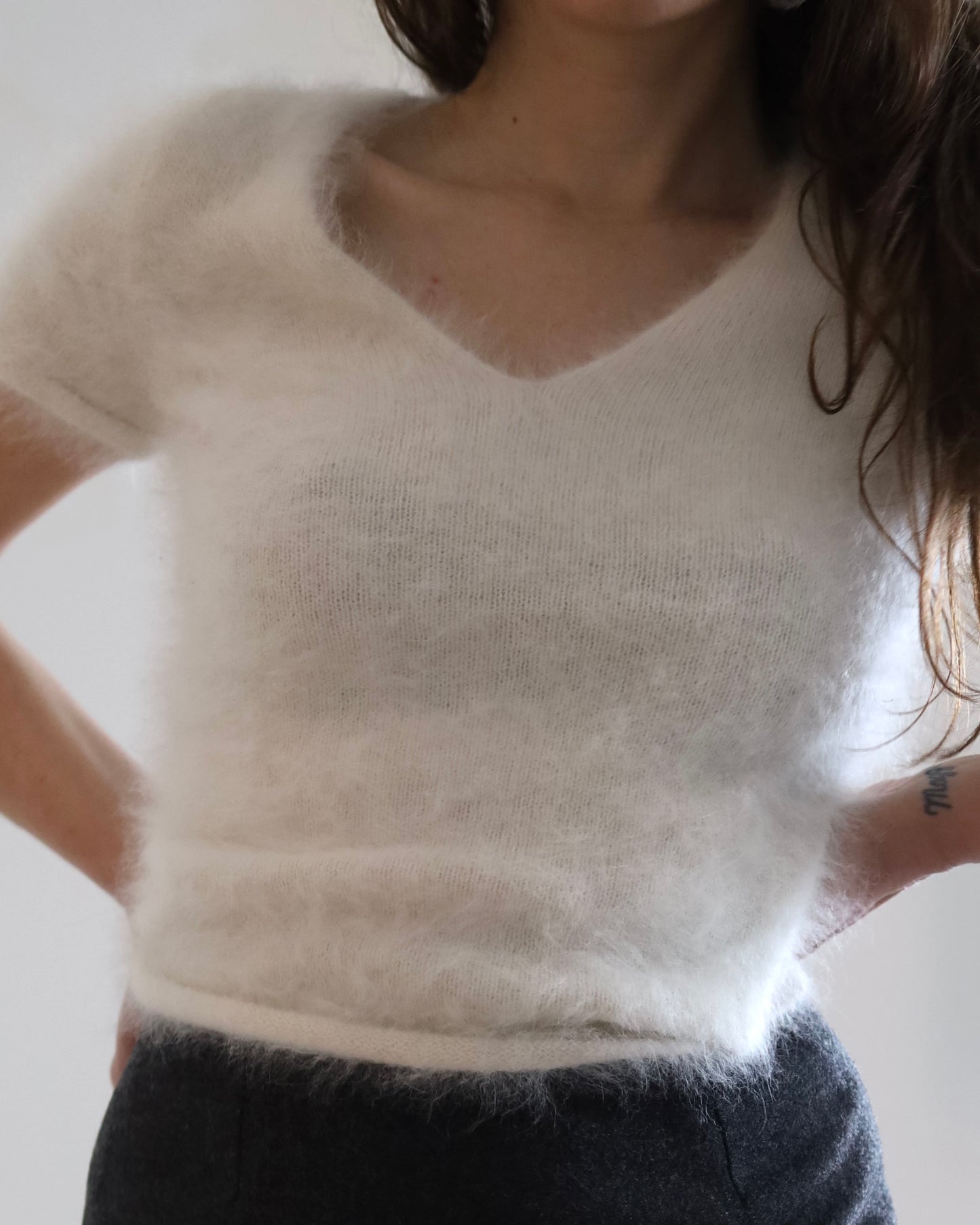 Fluffy angora top