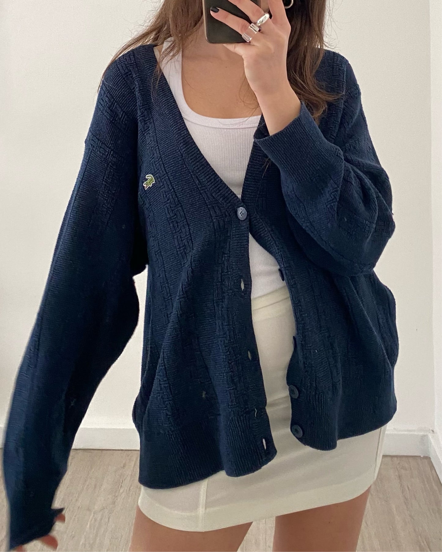 Lacoste navy cardigan