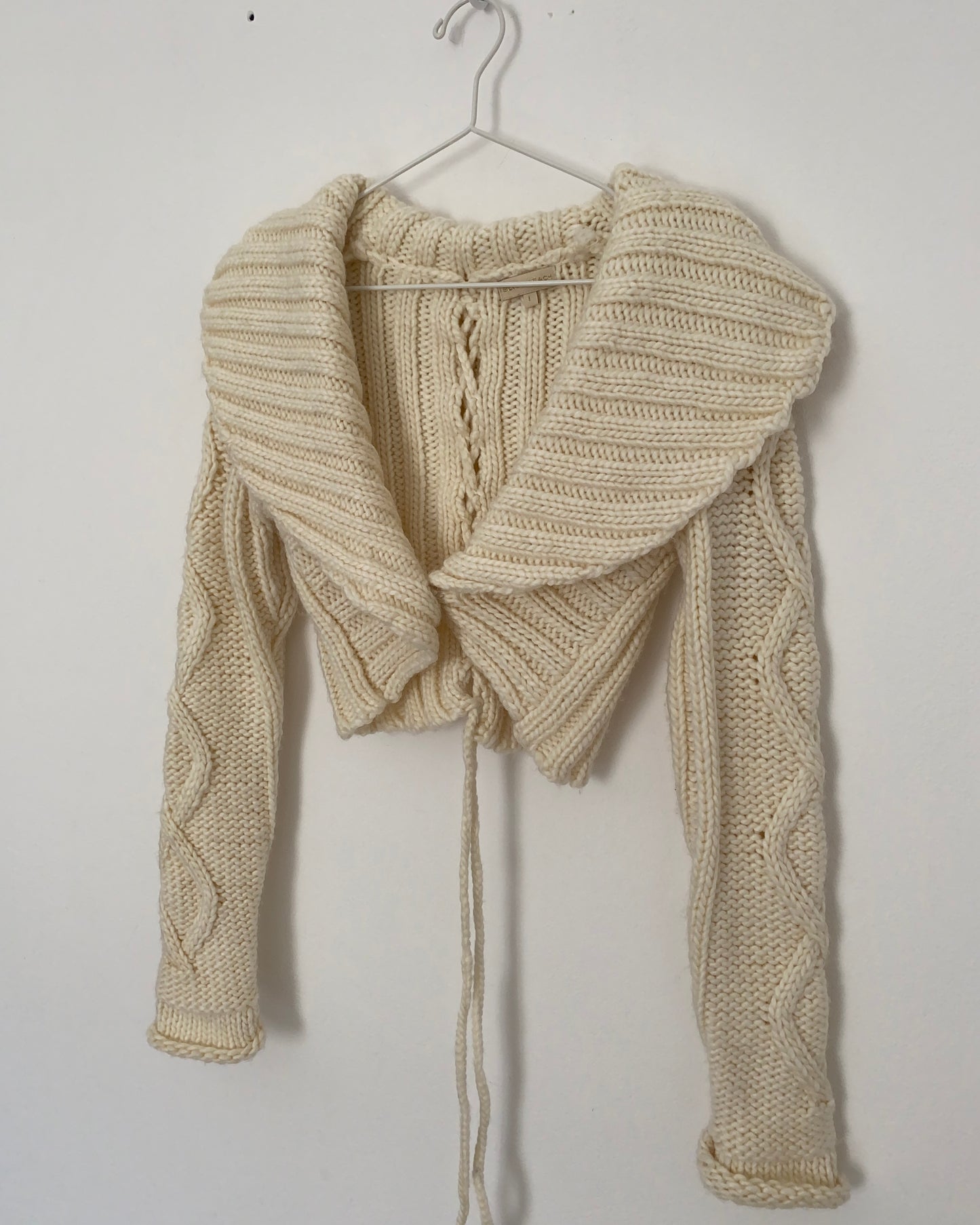 Chunky knit cropped cardigan