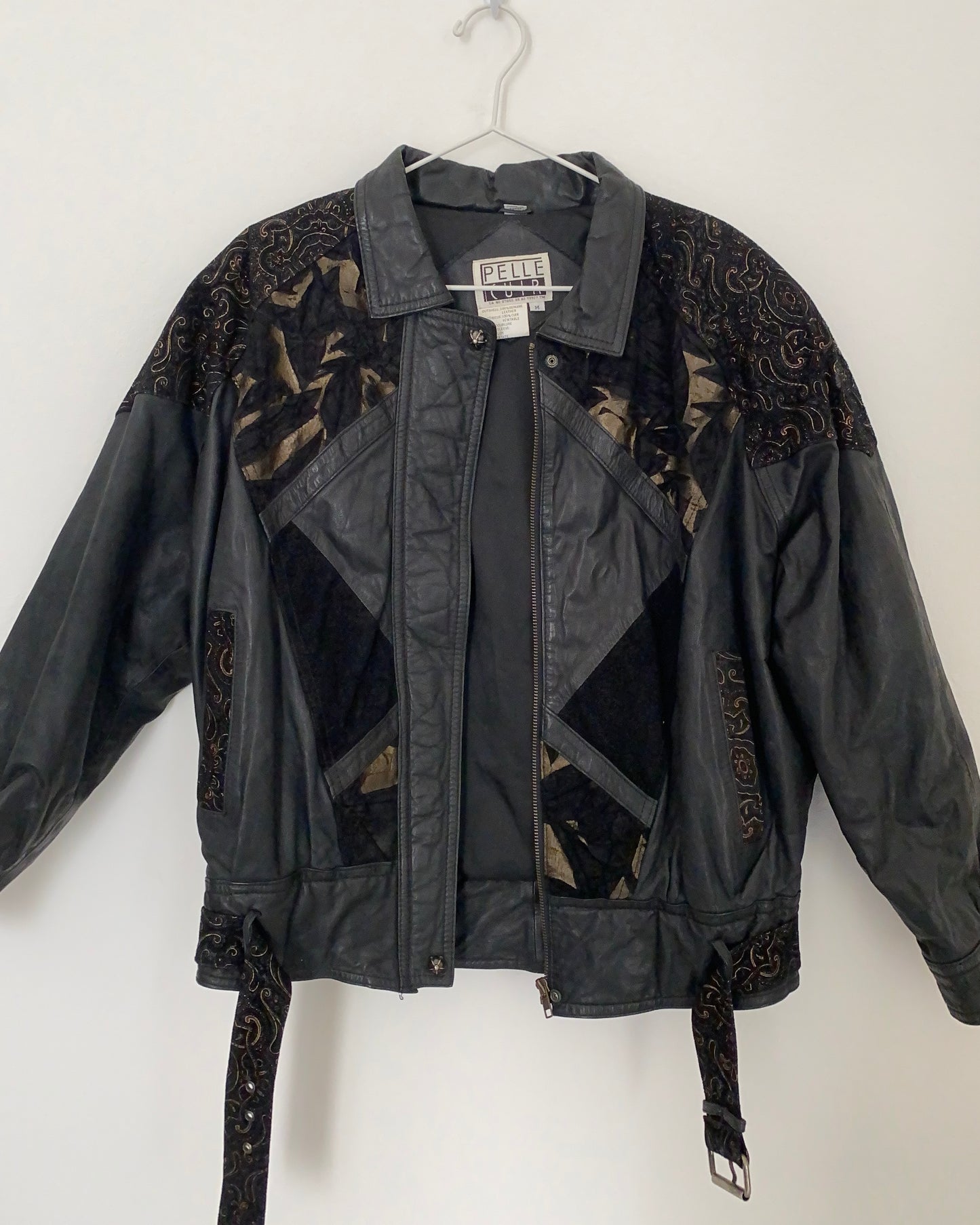 80s bomber leather jacket