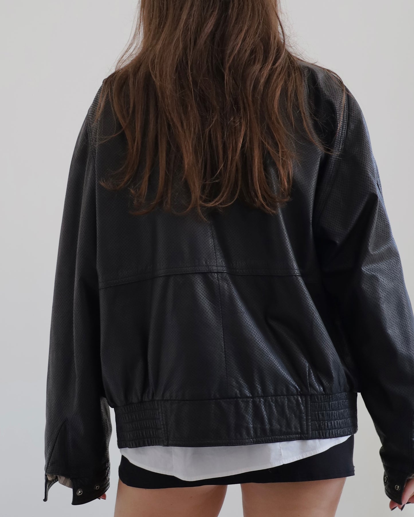 The leather bomber jacket