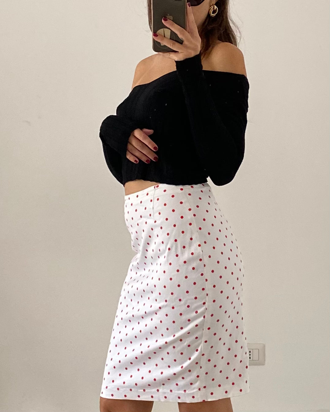 Polka dot Versace skirt