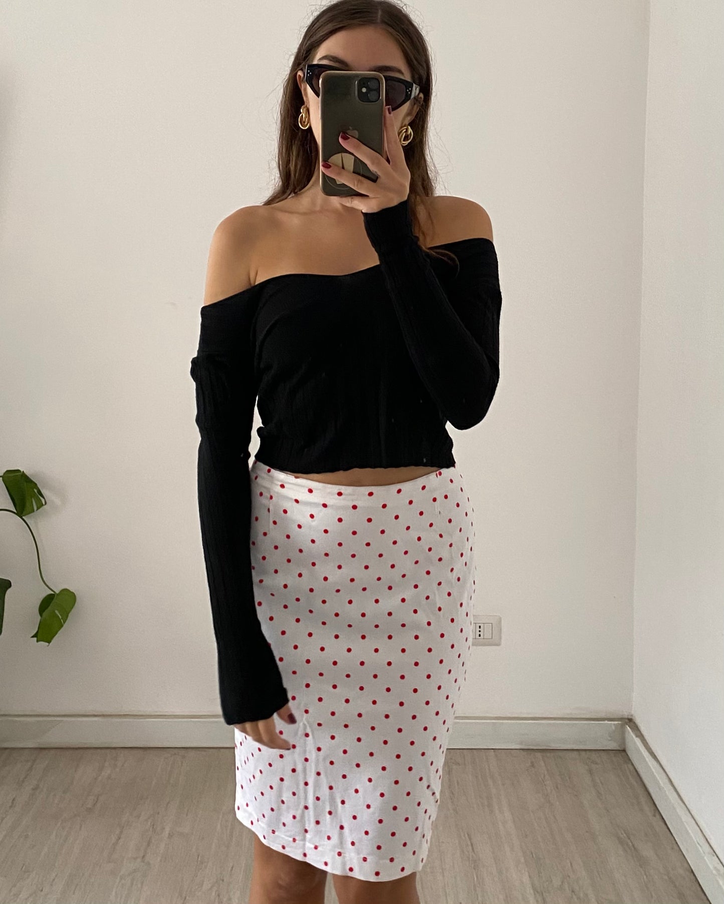 Polka dot Versace skirt