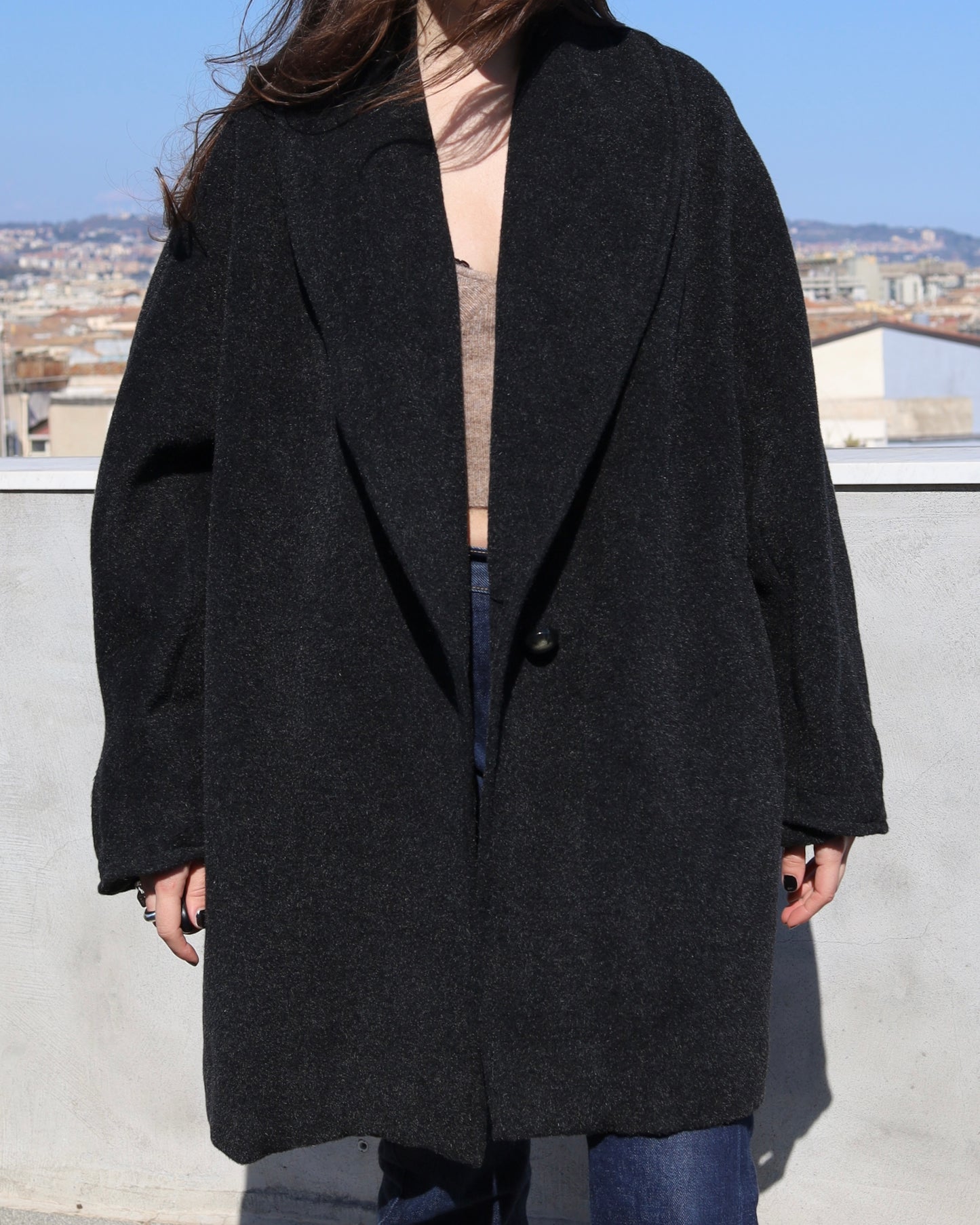 Oversized wool coat