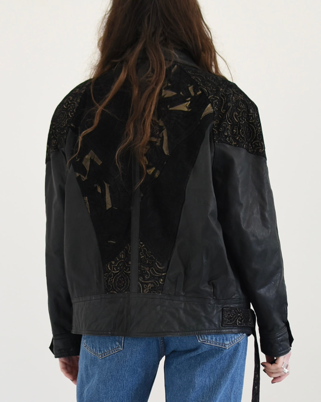 80s bomber leather jacket