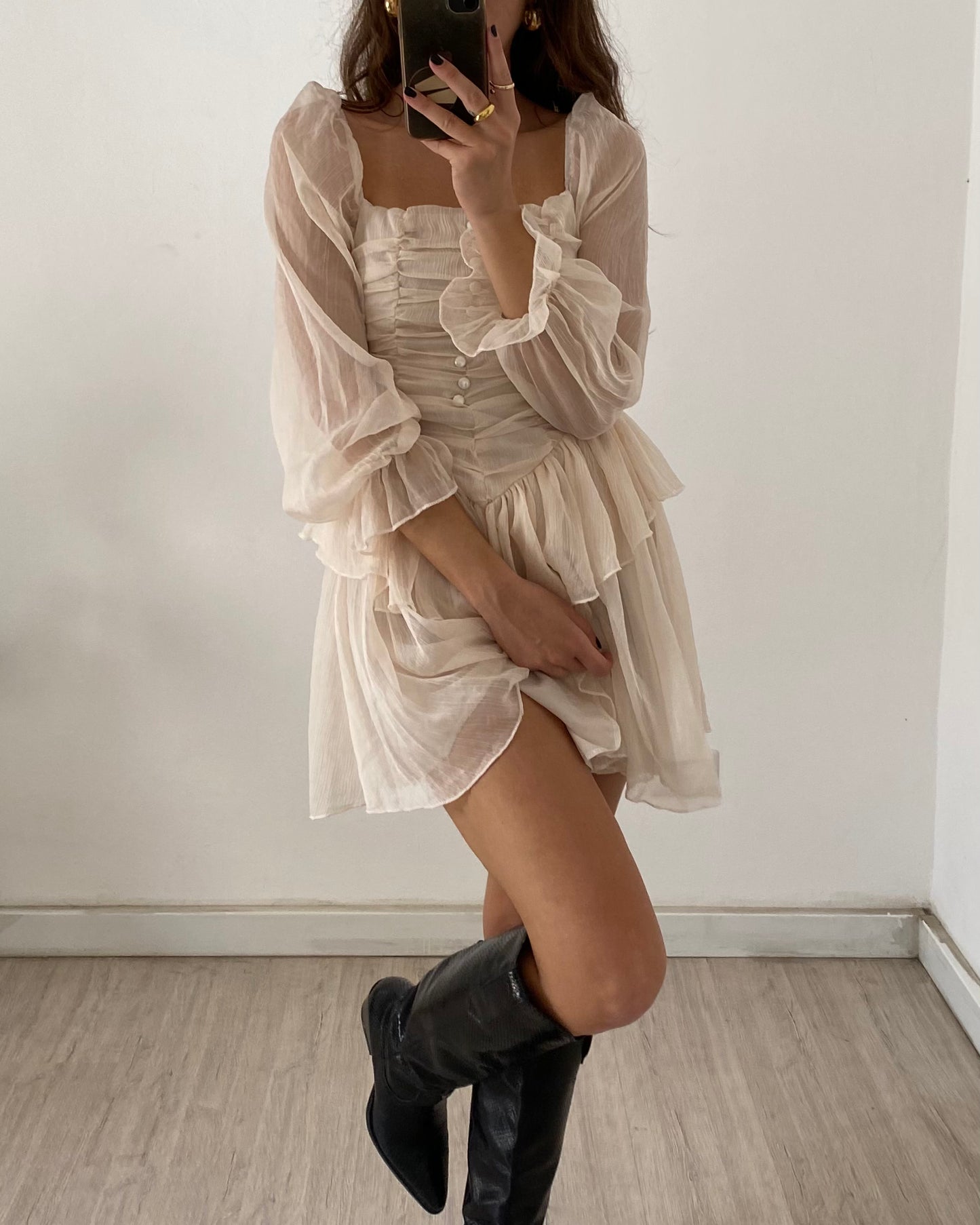 Ruffle mini dress