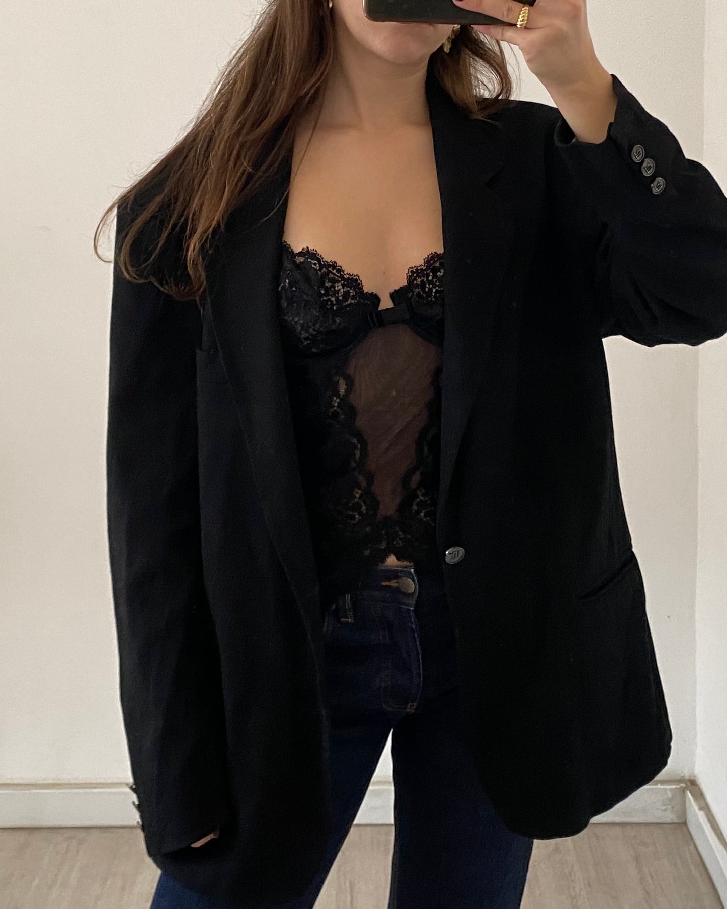 The perfect black wool blazer