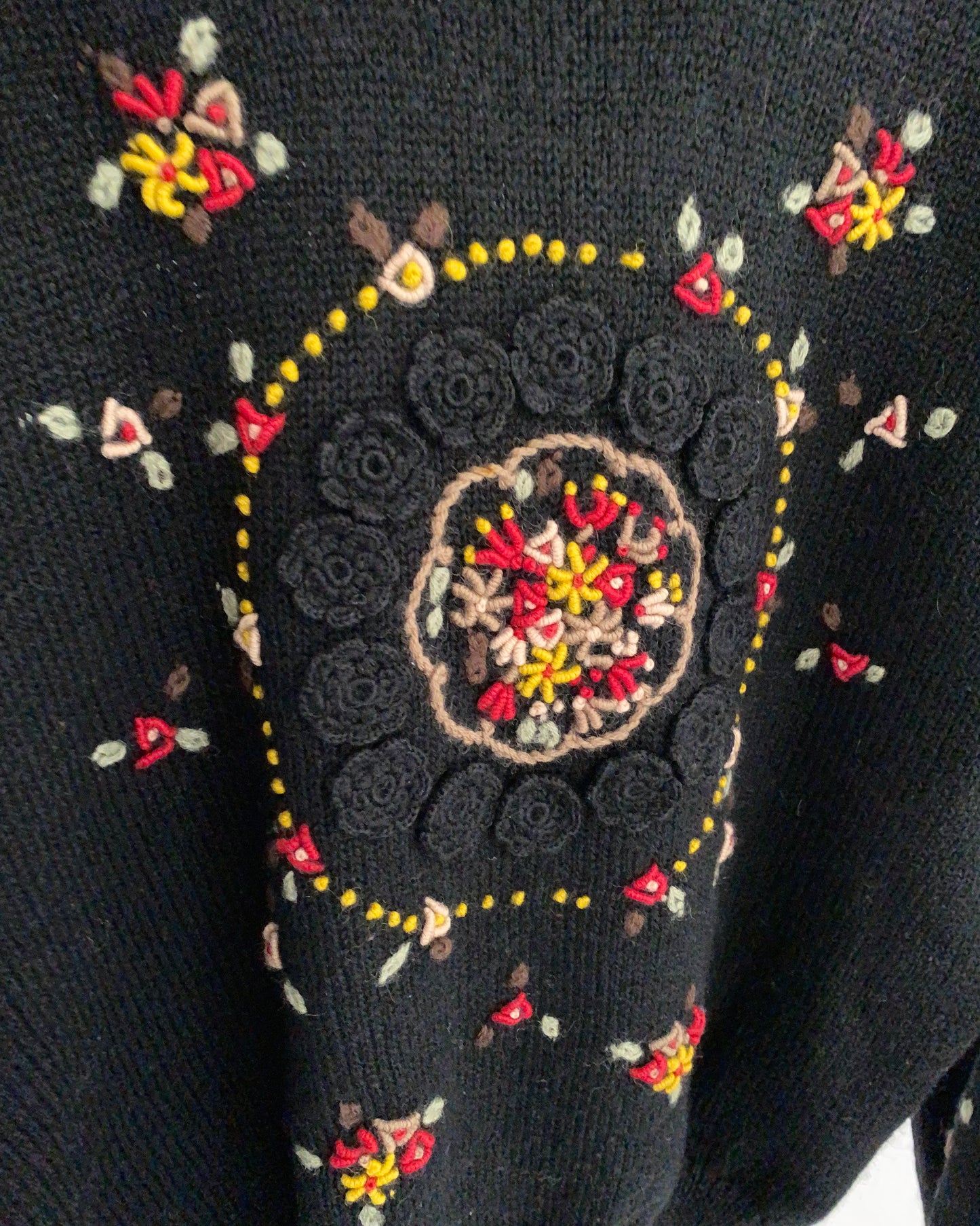 Vintage wool embroidered jumper