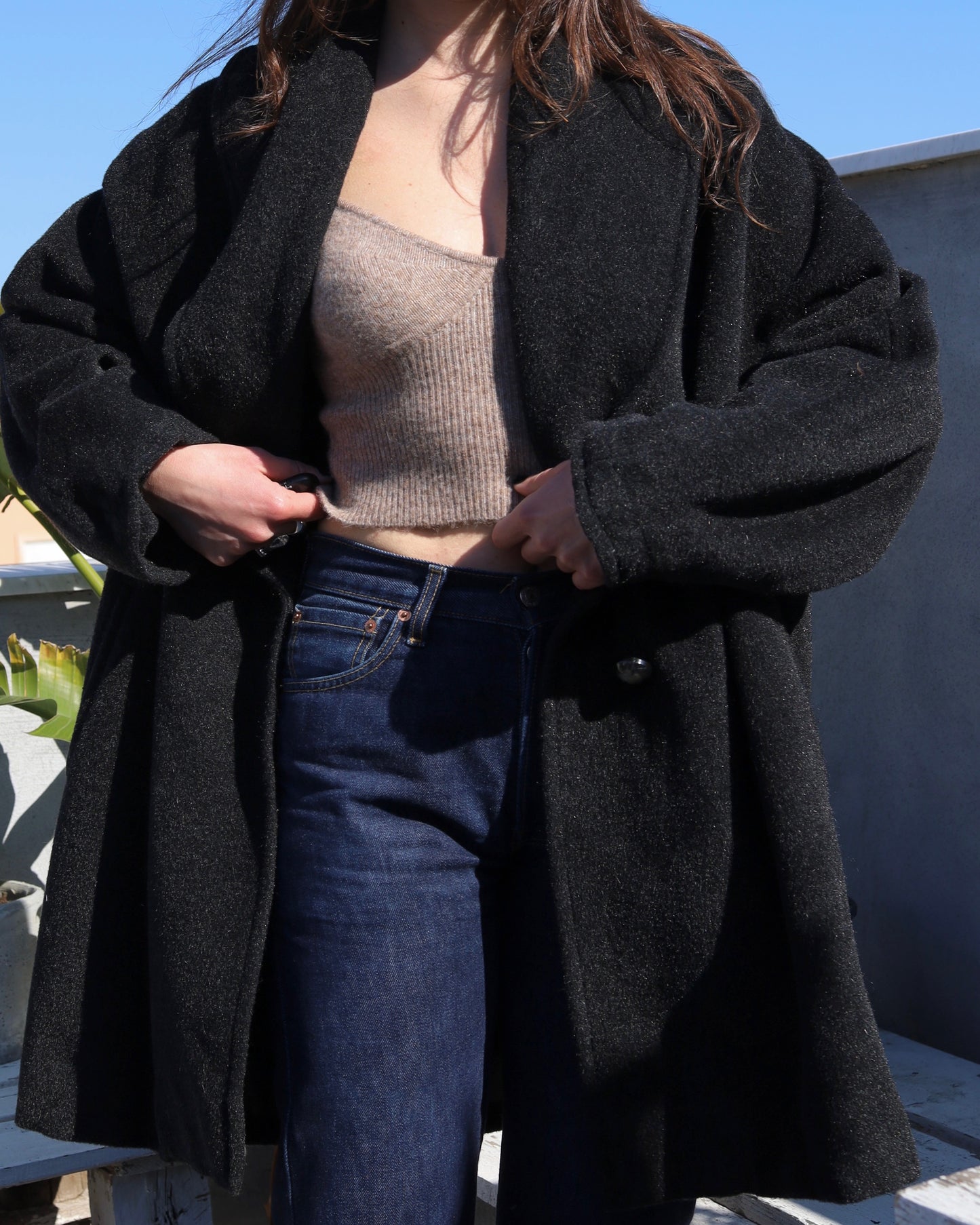 Oversized wool coat