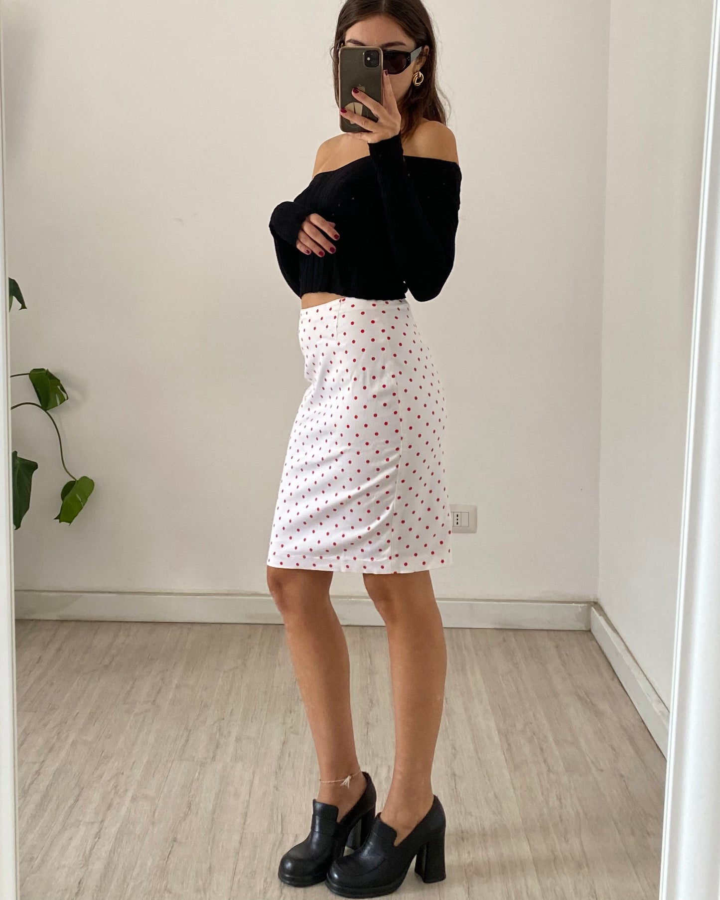 Polka dot Versace skirt